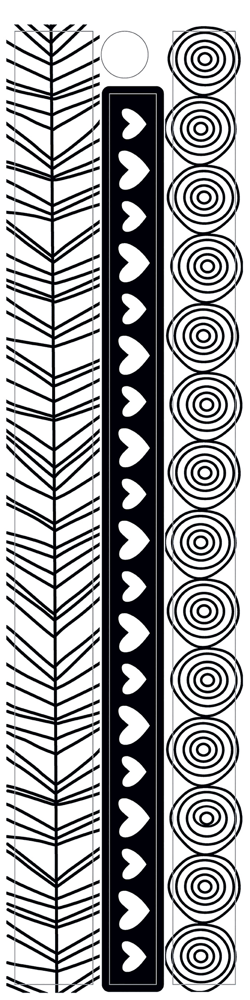 1351 Black & White Washi Stickers