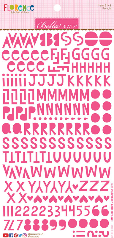 Punch Florence Alphabet Stickers (12 Pc)