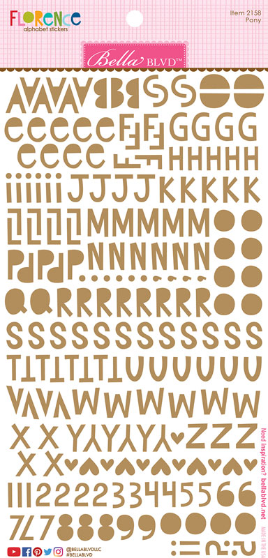 Pony Florence Alphabet Stickers (12 Pc)