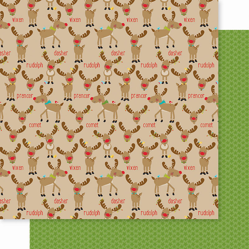 Reindeer Crossing Double Sided Cardstock (25 pc)