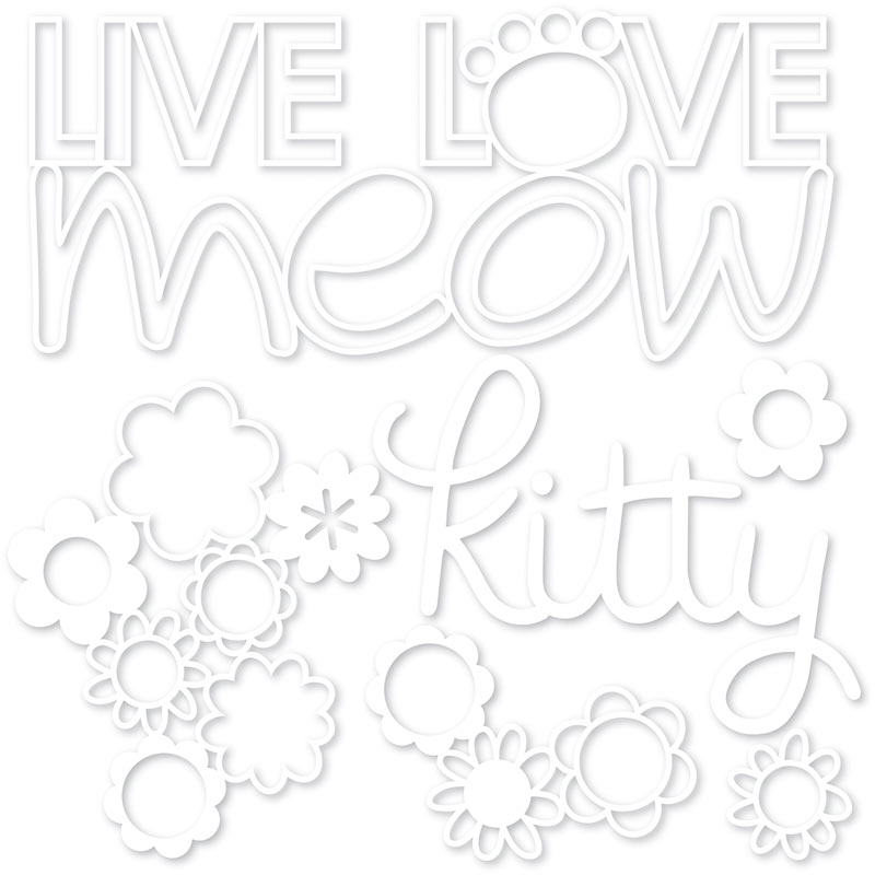 Live Love Meow Cut Outs (12 pc)