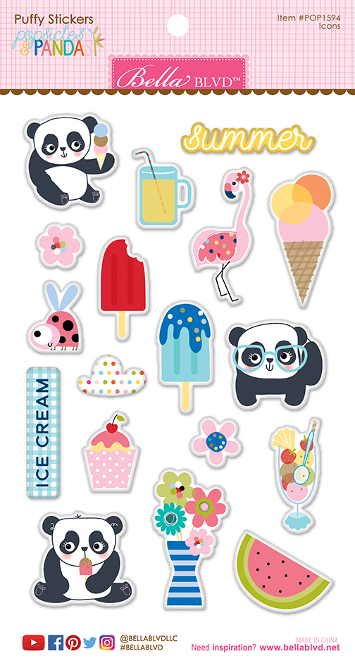 Icons Puffy Stickers
